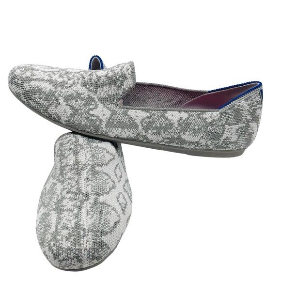 Rothy's The Loafer Ivory Grey Snake Women’s Size 8.5 - Picture 5 of 9